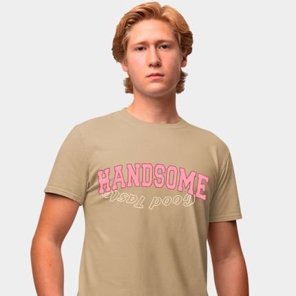 Camisa Camiseta Genuine Grit Masculina Estampada Algodão 30.1 Handsome - M - Caqui - Marca Genuine