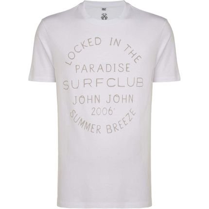 Camiseta John John Paradise Surfclub VE24 Branco Masculino - Marca John John