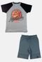 Conjunto Manabana com Camiseta e Bermuda de moletom basket Infantil Menino - Marca Manabana