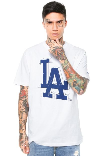 Camiseta New Era Sketch 3 Los Angeles Dodgers Branca - Marca New Era