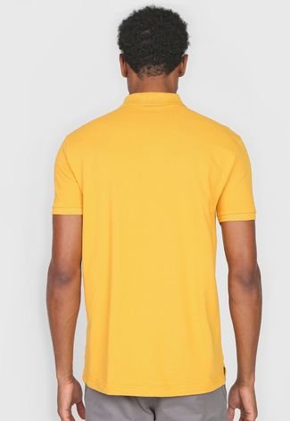 Camisa Polo Ellus Reta Bordado Amarela