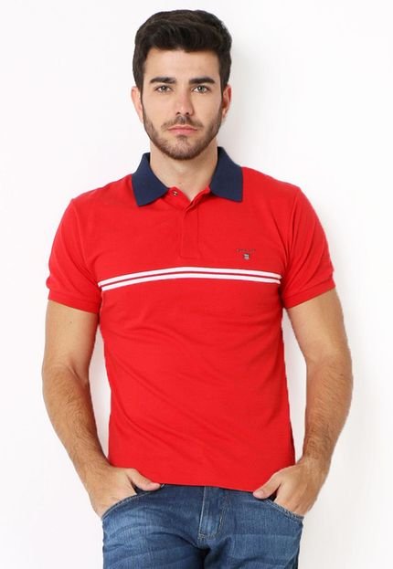 Camisa Polo Gant Rugger Vermelha - Marca Gant