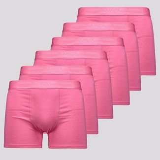Kit 6 Cuecas Boxer Lupo Elastic Soft Pink