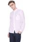Camisa Tommy Jeans Reta Listrada Rosa/Off-white - Marca Tommy Jeans