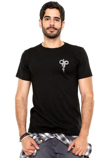 Camiseta FiveBlu Manga Curta Snakes Preta - Marca FiveBlu