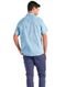 Camisa Colcci Masculina Manga Curta Relax Logo Azul Claro Mescla - Marca Colcci