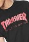Camiseta Independent X Thrasher Thr Btg Preta - Marca Independent