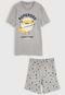 Pijama Hering Kids Curto Infantil Full Print Cinza - Marca Hering Kids