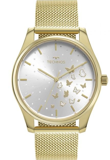 Relógio Technos Feminino Mesh Dourado 2036MNW1K - Marca Technos 