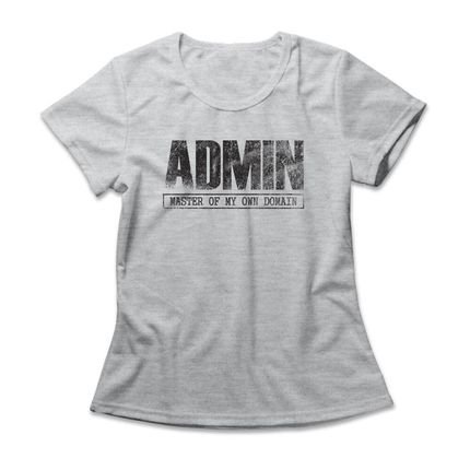 Camiseta Feminina Admin - Mescla Cinza - Marca Studio Geek 