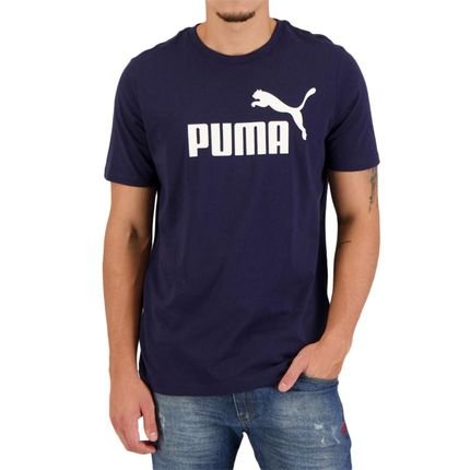 Camiseta Puma Ess Logo Masculina Peacoat - Marca Puma