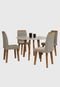 Conjunto mesa de jantar Turmalina Branco 1,08x1,08 C/ 4 cadeiras RV Móveis - Marca Rv Móveis