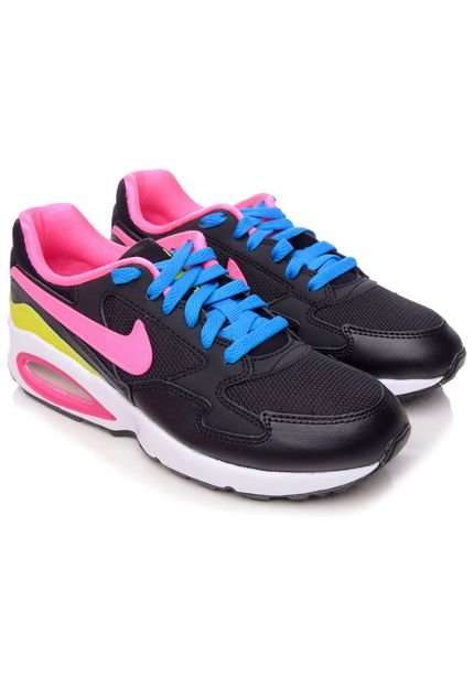 Tênis Esportivo Infantil Nike Tenis Air Max St (Gs) Preto e Pink - Marca Nike