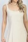 Vestido Midi Linho Misto Natural P Gazzy - Marca Gazzy