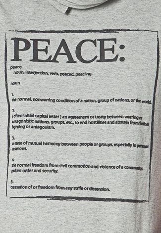 Camiseta Peace Cinza