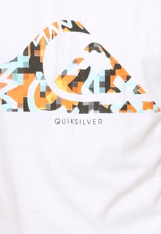 Camiseta Quiksilver Logo Color Branca