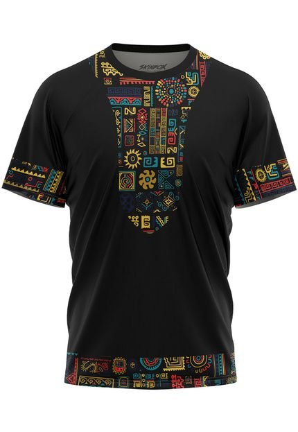 Camiseta Masculina Etnica Tribal Dashiki Native 3 - Marca Over Fame