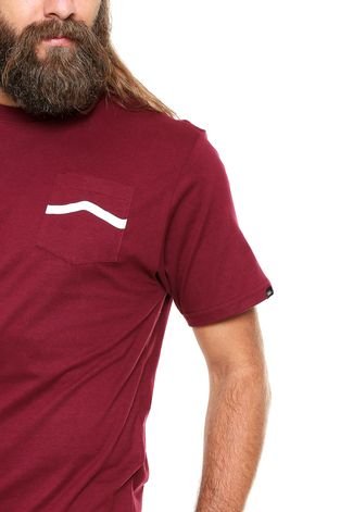 Camiseta Vans Side Stripe Pocket T Vinho - Compre Agora