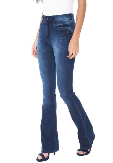 Calça Jeans Biotipo Flare Estonada Azul - Marca Biotipo