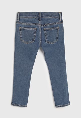 Calça Jeans GAP Infantil Pespontos Azul