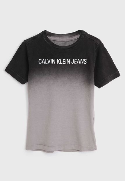 Camiseta Calvin Klein Kids Infantil Logo Cinza - Marca Calvin Klein Kids