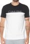 Camiseta Calvin Klein Bicolor Lettering Branca/Preta - Marca Calvin Klein Underwear