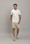 Bermuda Moletom Masculino com Cordão Dialogo Jeans na Cor Areia - Marca Dialogo Jeans