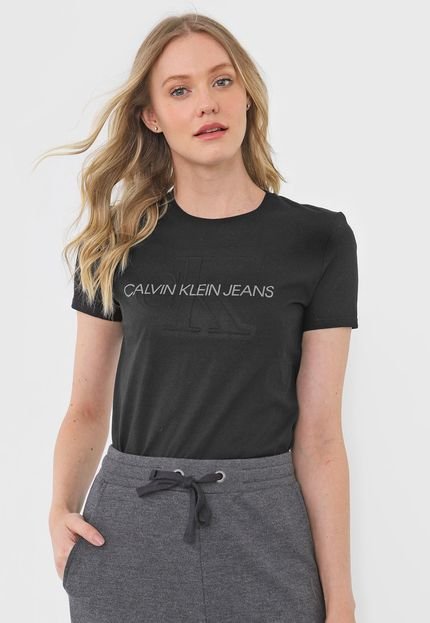 Blusa Calvin Klein Jeans Logo Preta - Marca Calvin Klein Jeans