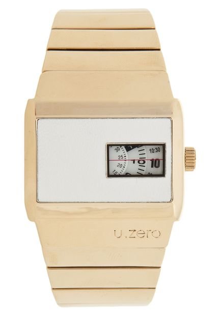 Relógio u.zero 4476 8 Dourado - Marca u.zero