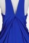 Vestido Versace Midi Liso Azul Royal Produto Gentilmente Usado - Marca EMIGÊ