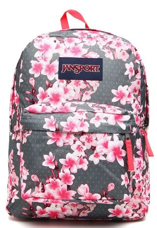 Diamond plumeria pink top jansport backpack