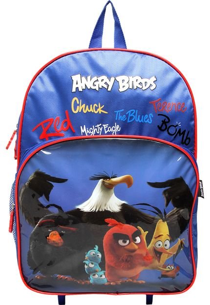 Mochila de Rodinhas Santino Angry Birds Azul - Marca Santino