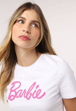 Blusa Feminina Moletom Curto - My Favorite Things + Barbie - Off White -  Oqvestir