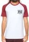 Camiseta WG Raglan From Birth Branca/Vinho - Marca WG Surf