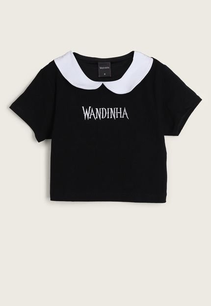Camiseta Infantil Brandili Wandinha Preta - Marca Brandili