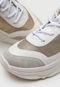 Tênis Dad Sneaker Chunky Bebecê Recortes Branco/Dourado - Marca Bebecê