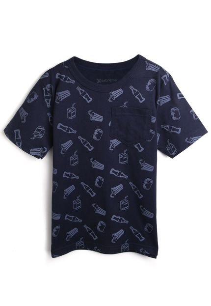Camiseta Extreme Menino Estampa Azul-Marinho - Marca Extreme