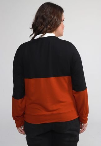 Jaqueta Bomber LND Lunender Mais Mulher Plus Size Color Block