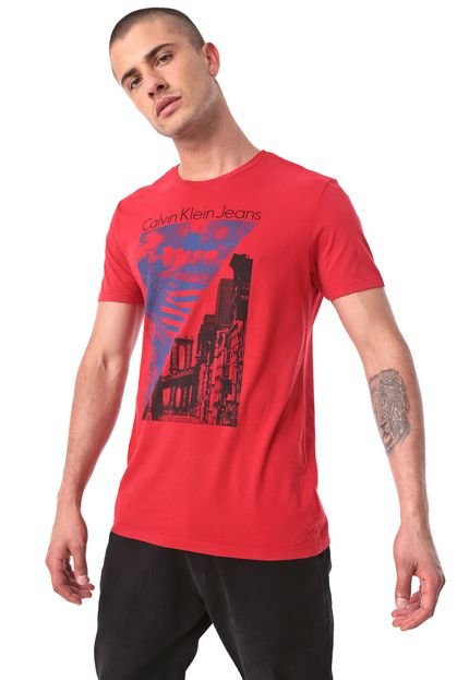 Camiseta Calvin Klein Jeans NYC Vermelha - Marca Calvin Klein Jeans