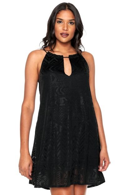 Vestido Lez a Lez Curto Jacquard Preto - Marca Lez a Lez