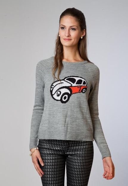 Suéter Car Cinza - Marca Dress to
