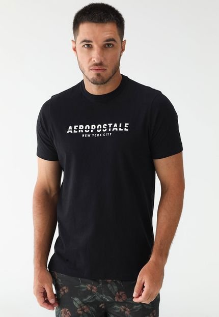 Camiseta Aeropostale Logo Preta - Marca Aeropostale