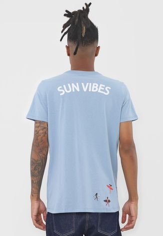 Camiseta Colcci Sun Vibes Azul