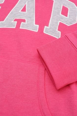 Blusa de Moletom GAP Infantil Capuz Rosa