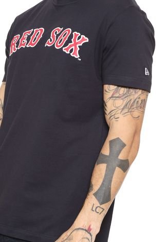 Camiseta New Era Red Sox Azul-marinho
