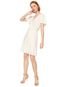 Vestido Colcci Curto Listras Metalizadas Off-white - Marca Colcci