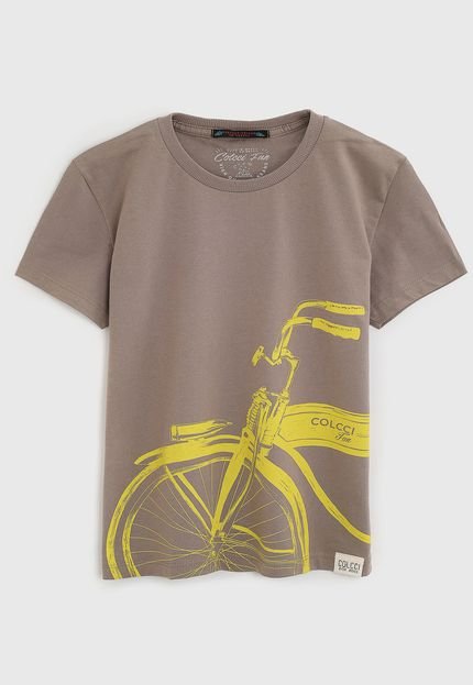Camiseta Colcci Fun Infantil Bike Marrom - Marca Colcci Fun
