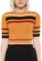 Blusa Cropped Osklen Tricot Stripes Amarela - Marca Osklen