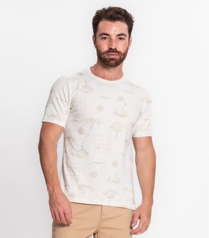 Camiseta Masculina Estampada Diametro Bege - Marca Diametro