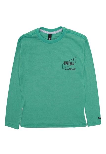 Camiseta Fatal Menino Escrita Verde - Marca Fatal